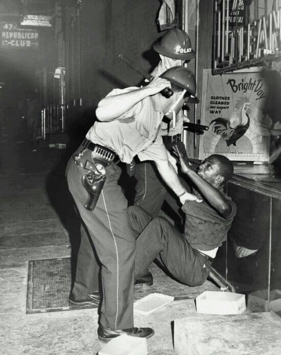 Protester being beaten